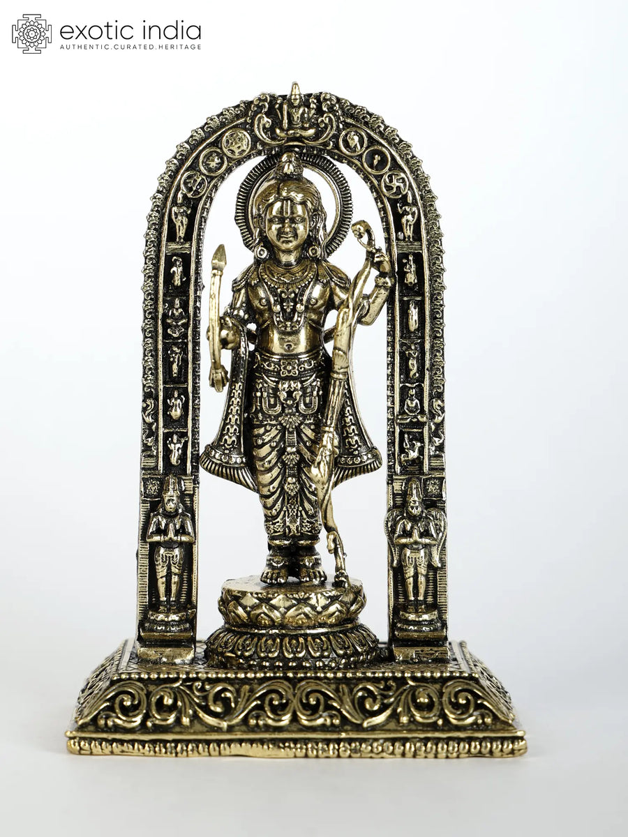 Small Ram Lalla Handmade Brass Statue for Pooja