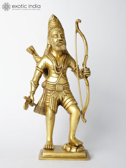 10" Lord Parashurama Brass Statue - Sixth Incarnation of Vishnu
