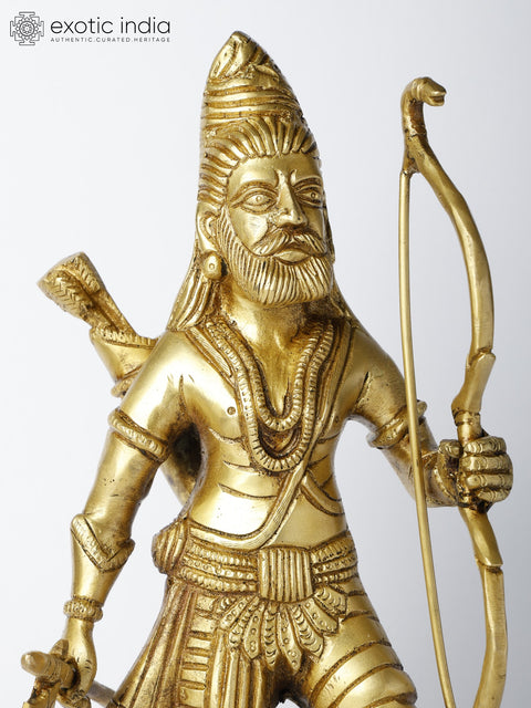 10"  Lord Parashurama - Sixth Incarnation of Lord Vishnu | Brass Statue