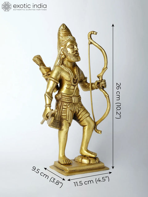 10"  Lord Parashurama - Sixth Incarnation of Lord Vishnu | Brass Statue