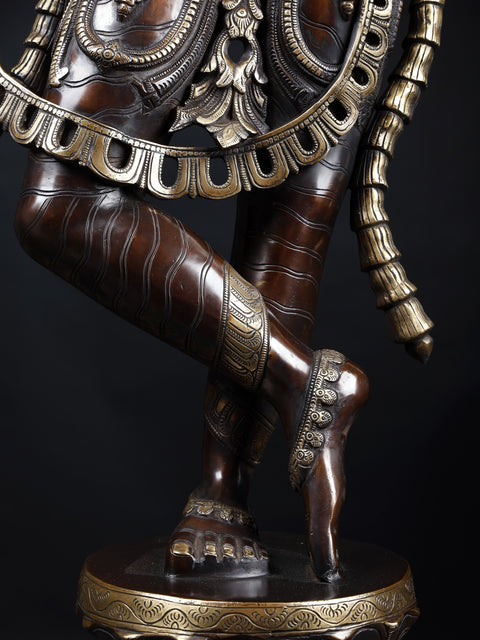 45" Large Tribhanga Murari Krishna | Brass Statue