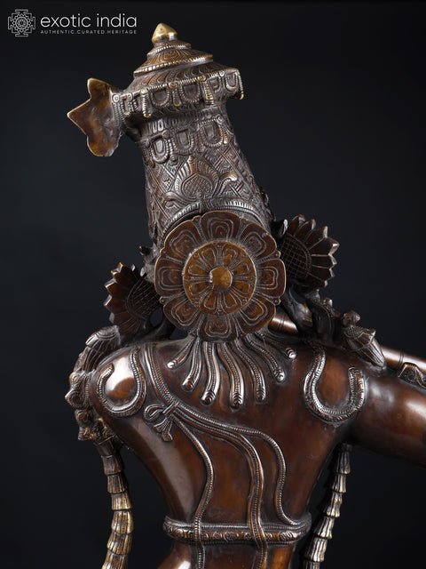 45" Large Tribhanga Murari Krishna | Brass Statue