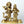 4" Small Radha-Krishna Brass Statue with Peacock