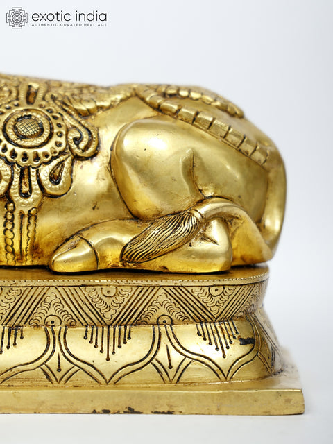 10" Nandi - Vahana of Lord Shiva | Brass Statue