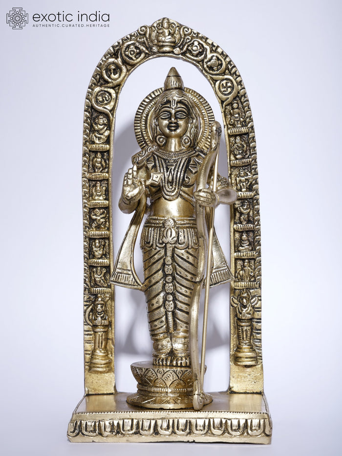 11" Ram Lalla Handmade Brass Idol for Pooja