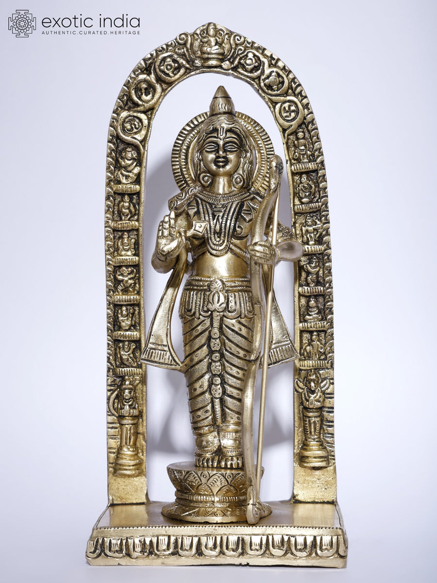 11" Ram Lalla Handmade Brass Idol for Pooja