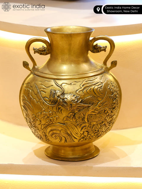 9" Designer Brass Pot