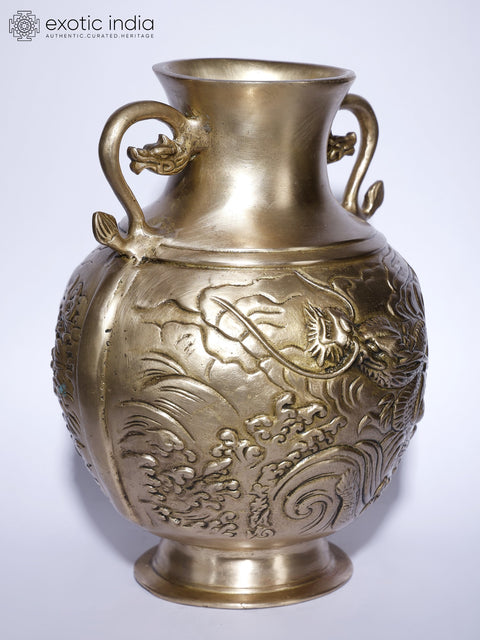9" Designer Brass Pot
