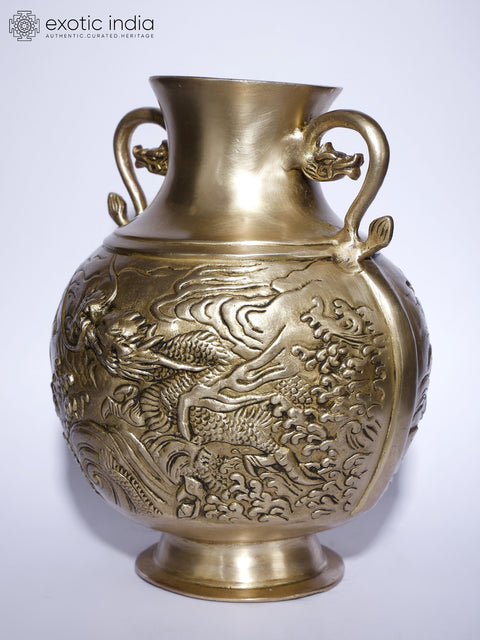 9" Designer Brass Pot