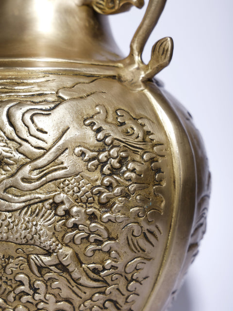 9" Designer Brass Pot