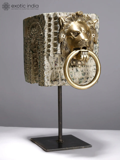 13" Lion Face Decorative Candle Holder | Housewarming Gift