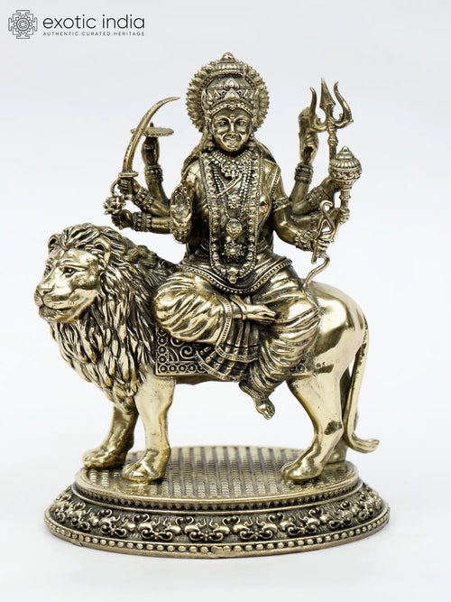 Ashta-Bhujadhari Durga Brass Statue Handmade
