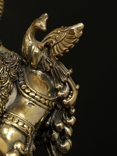 Small Fluting Lord Krishna Fine Brass Statue