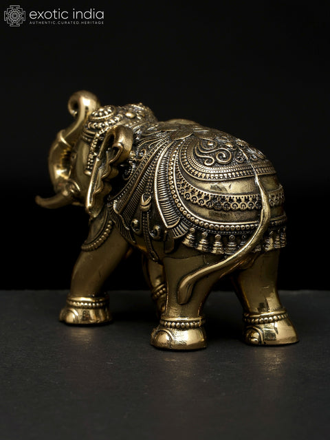 Small Decorative Brass Elephant Statue
