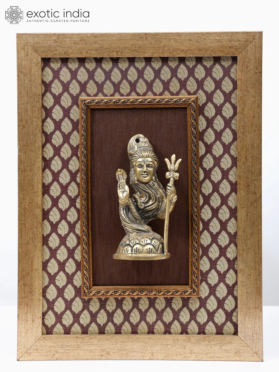 16" Handmade Lord Shiva Blessing Brass Wall Hanging Sculpture