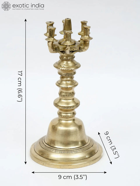 6" Designer Brass Agarbatti Stand/Incense Stick Holder