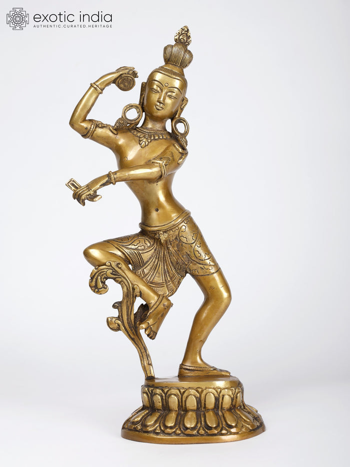 16" Dancing Shiva Brass Statue for Home Decor