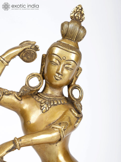 16" Dancing Lord Shiva Brass Statue