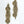 8" Pair of Designer Door Handles in Brass