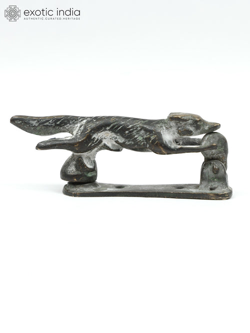 5" Fox Design Brass Door Handle for Home Decor