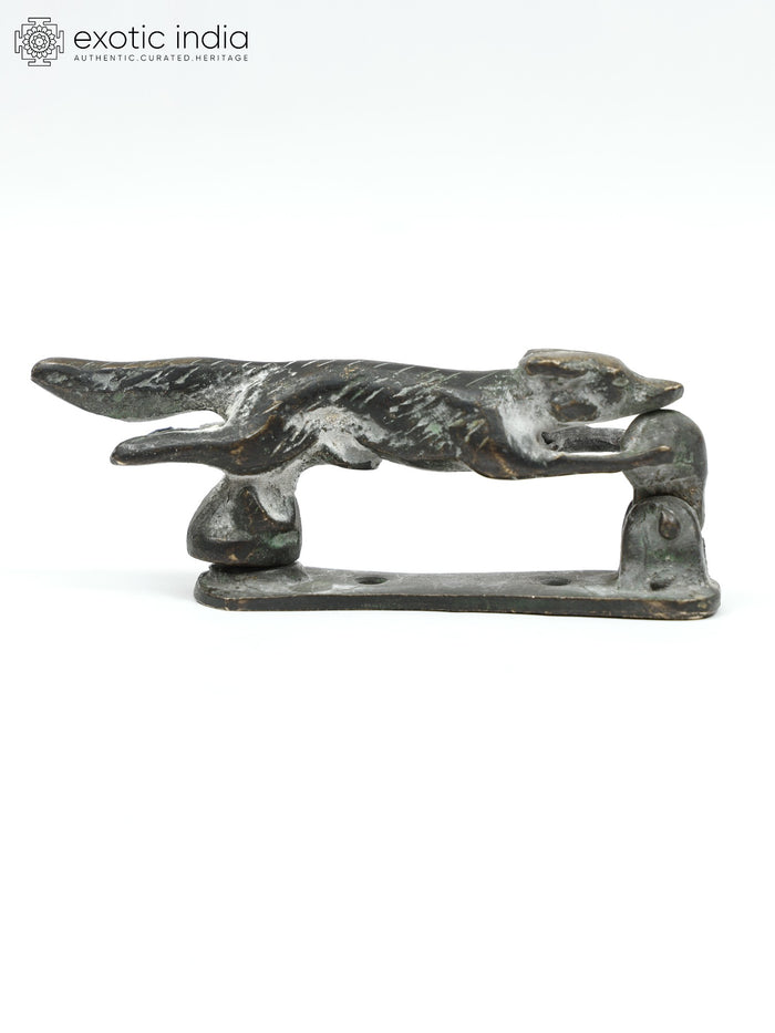 5" Fox Design Brass Door Handle for Home Decor