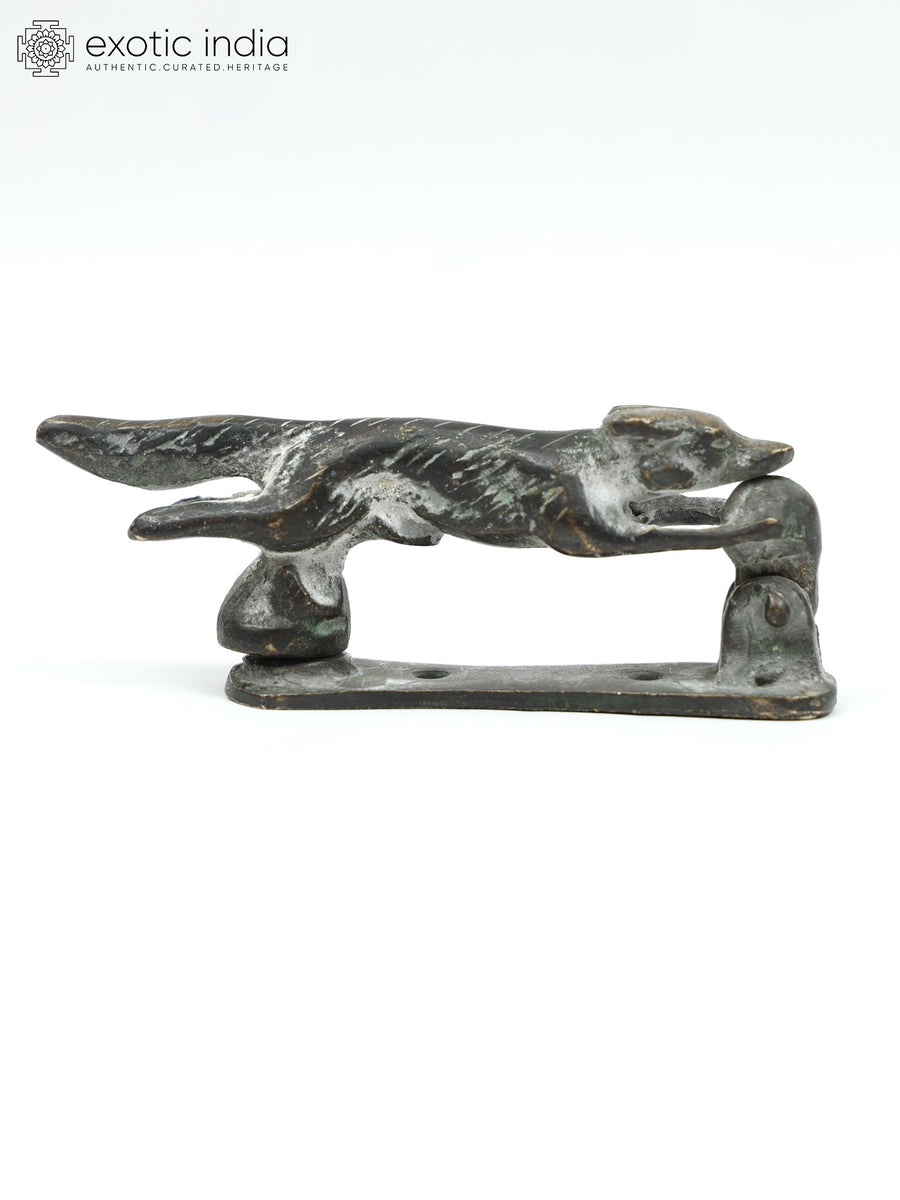 5" Fox Design Brass Door Handle for Home Decor