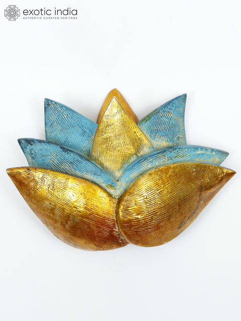 5" Wall Hanging Lotus in Brass | Wall Decor