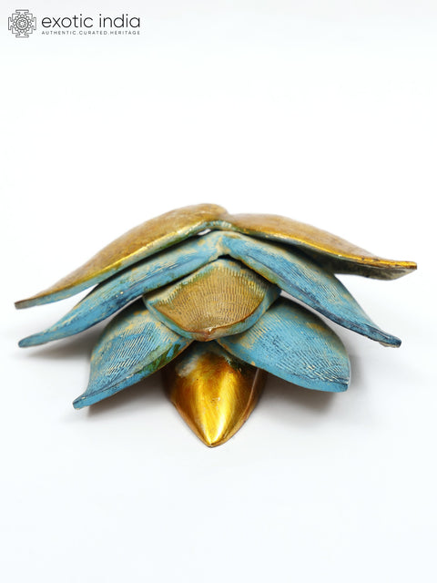 5" Wall Hanging Lotus in Brass | Wall Decor