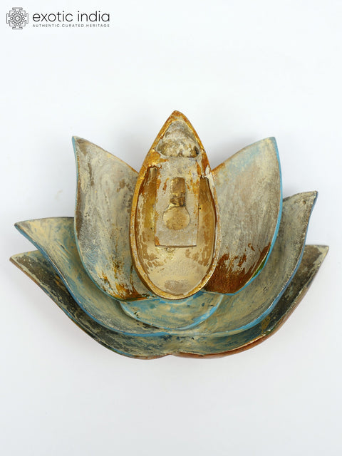 5" Wall Hanging Lotus in Brass | Wall Decor