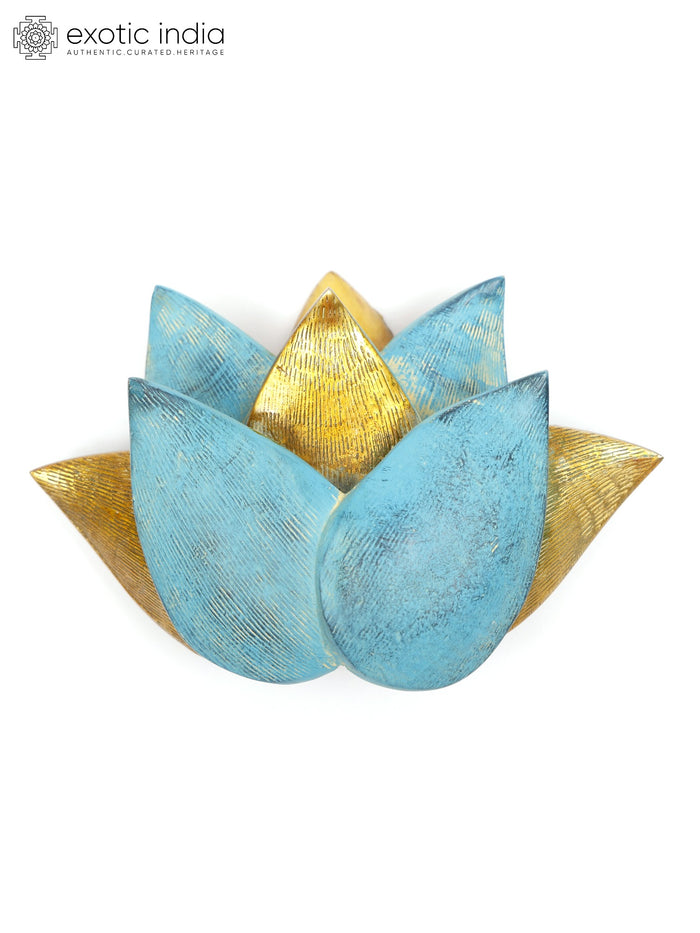 6" Brass Lotus Wall Hanging for Home Decor