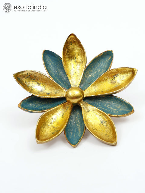 4" Double Layers Decorative Sun Flower in Brass | Wall Decor