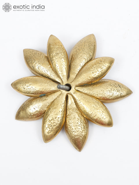 4" Double Layers Decorative Sun Flower in Brass | Wall Decor
