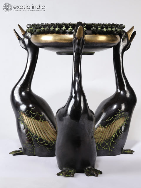 Brass Serenade (Ducks Design Brass Urli with Diya | Home Decor)