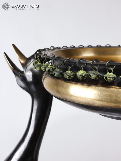 Brass Serenade (Ducks Design Brass Urli with Diya | Home Decor)
