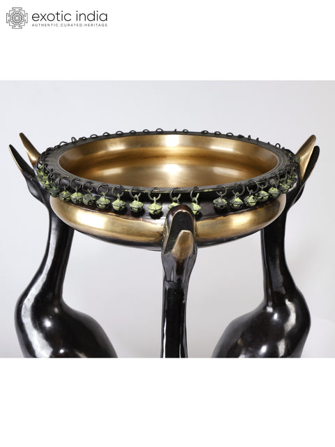 Brass Serenade (Ducks Design Brass Urli with Diya | Home Decor)