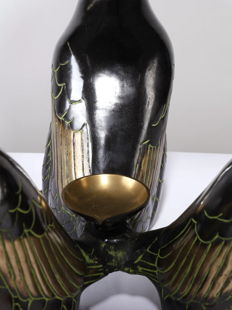 Brass Serenade (Ducks Design Brass Urli with Diya | Home Decor)