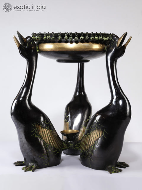 Brass Serenade (Ducks Design Brass Urli with Diya | Home Decor)