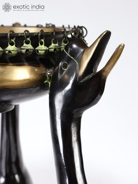 Brass Serenade (Ducks Design Brass Urli with Diya | Home Decor)