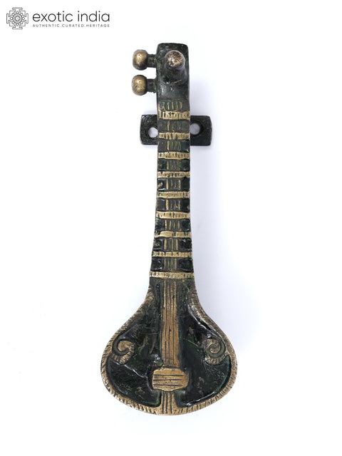 7" Veena Design Door Handle in Brass