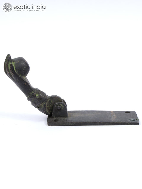 4" Human Hand with Ball Door Knocker in Brass
