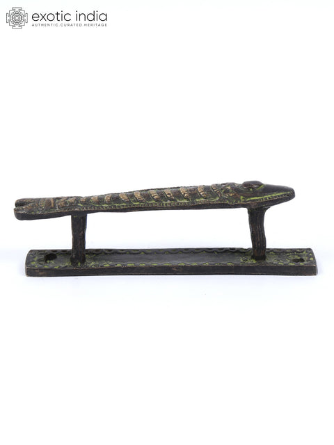 5" Fish Design Vintage Look Brass Door Handle