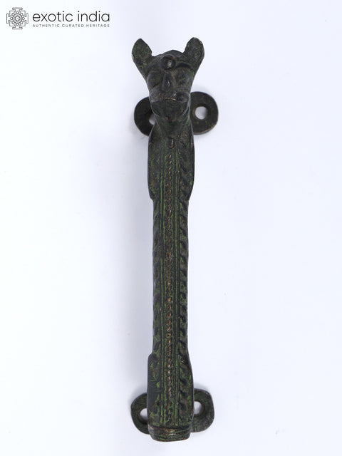 6" Stylized Dragon Brass Door Handle