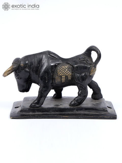 4" Brass Bull Figurine | Table Decor | Housewarming Gift