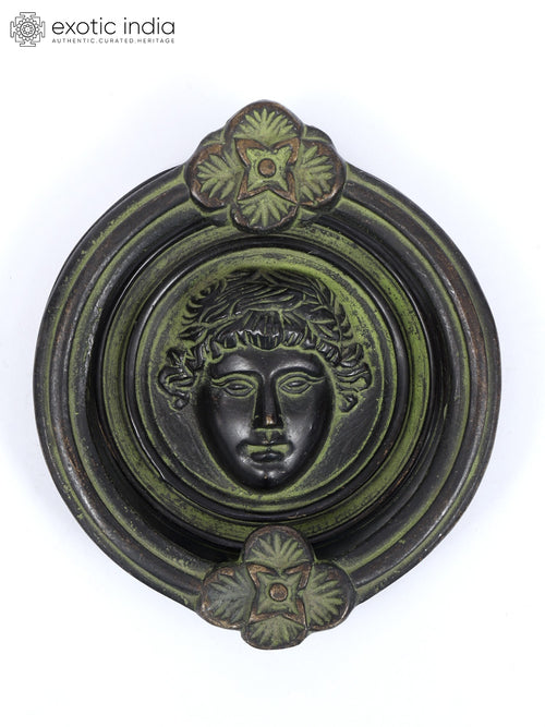 4" Greek Style Brass Door Knocker for Home Decor