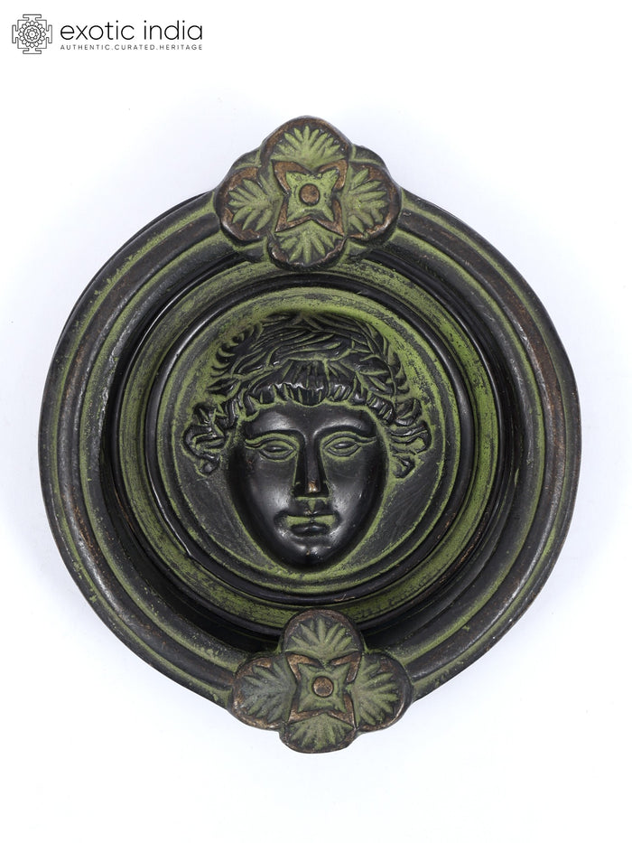 4" Greek Style Brass Door Knocker for Home Decor