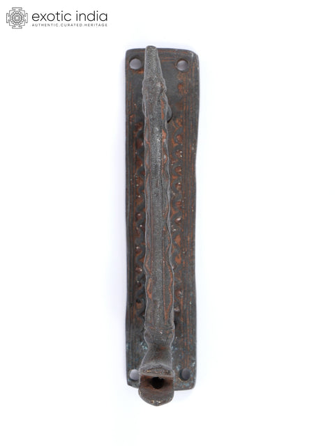 5" Snake Design Vintage Look Brass Door Handle
