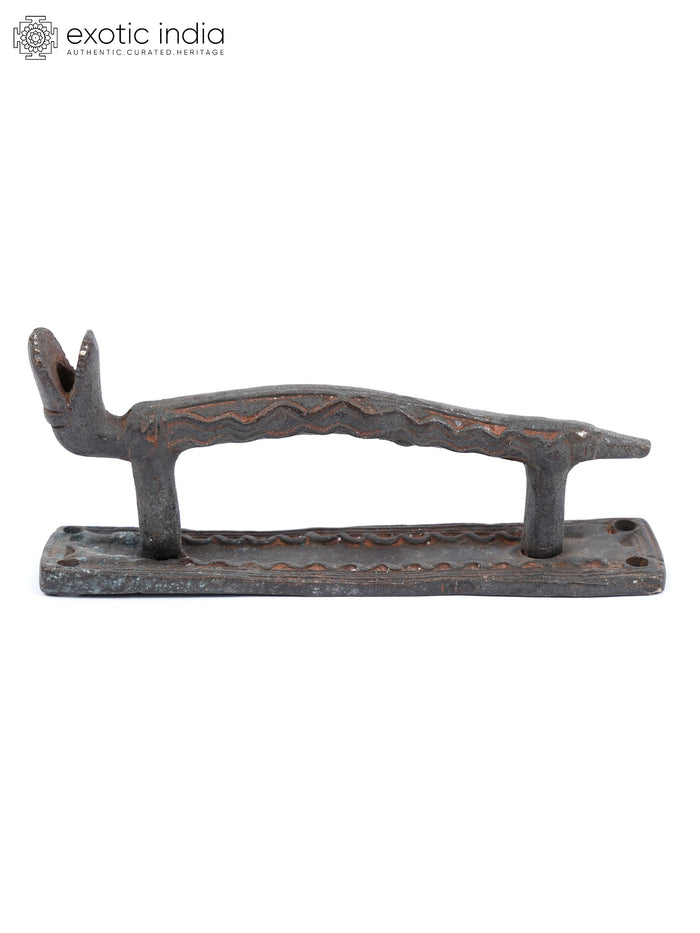 5" Snake Design Brass Door Handle Handmade