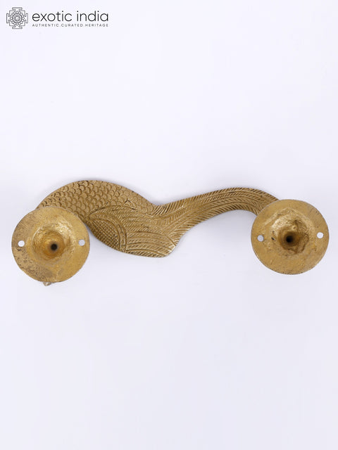 7" Parrot Design Door Handle in Brass