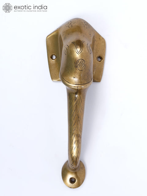 Elephant Design Brass Door Handle (Multiple Sizes)