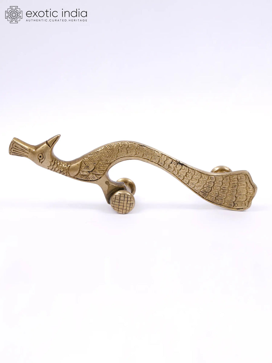 Peacock Design Brass Door Handle for Home Decor